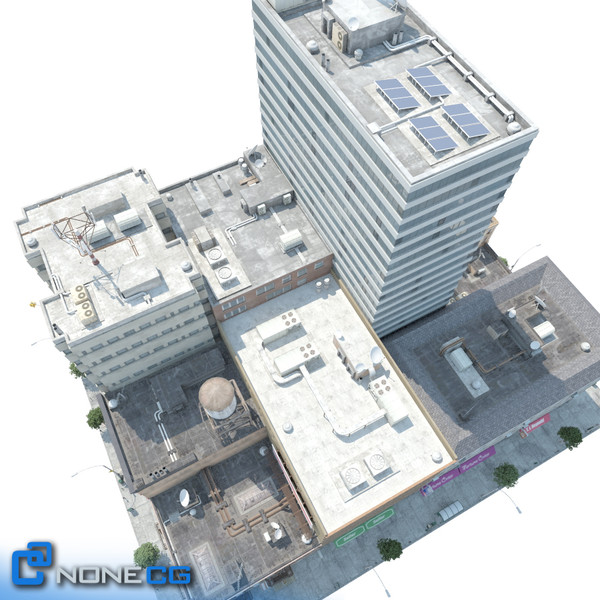 3d model new york city block - New York City Set 5-1 Block by NONECG